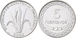 World Coins - EAST TIMOR, 5 Centavos, 2004, Lisbon, Nickel Clad Steel, , KM:2