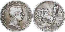 World Coins - Italy, Vittorio Emanuele III, 2 Lire, 1914, Rome, Silver, , KM:55
