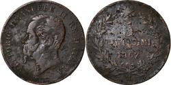 World Coins - Coin, Italy, Vittorio Emanuele II, 5 Centesimi, 1867, Milan, , Copper