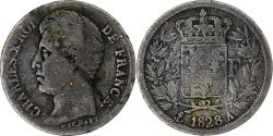 World Coins - France, Charles X, 1/2 Franc, 1828, Paris, , Silver, KM:723.1