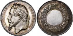 World Coins - France, Medal, Napoléon III, Société d'Agriculture de l'Hérault, Silver