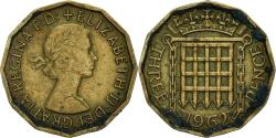 World Coins - Coin, Great Britain, Elizabeth II, 3 Pence, 1962, , Nickel-brass
