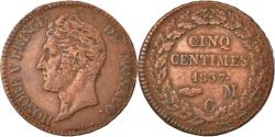 World Coins - Coin, Monaco, Honore V, 5 Centimes, Cinq, 1837, Monaco, , Copper