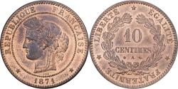 World Coins - France, 10 Centimes, Cérès, 1871, Paris, Bronze, , Gadoury:265