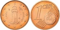 World Coins - San Marino, Euro Cent, 2004, Rome, Copper Plated Steel,