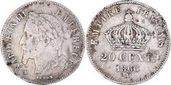 World Coins - Coin, France, Napoleon III, Napoléon III, 20 Centimes, 1866, Paris,