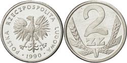 World Coins - Poland, 2 Zlote, 1990, Warsaw, , Aluminum, KM:80.3
