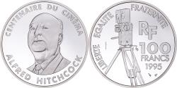 World Coins - Coin, France, Alfred Hitchcock, 100 Francs, 1995, Monnaie de Paris, ESSAI