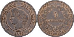 World Coins - France, 5 Centimes, Cérès, 1872, Paris, Bronze, , Gadoury:157a