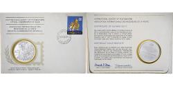 World Coins - Sri Lanka, Medal + stamp, International Society of Postmasters, 1977, Silver