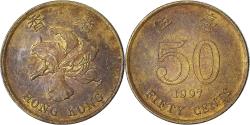 World Coins - Coin, Hong Kong, 50 Cents, 1997
