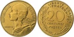 World Coins - France, 20 Centimes, Marianne, 1973, Paris, FDC, Aluminum-Bronze,