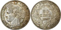 World Coins - Coin, France, Cérès, 50 Centimes, 1887, Paris, , Silver, KM:834.1