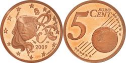 World Coins - France, 5 Euro Cent, 2009, Paris, BE, , Copper Plated Steel, Gadoury:3
