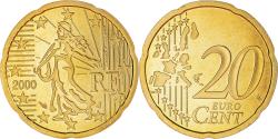 World Coins - France, 20 Euro Cent, 2000, Paris, Proof / BE, , Brass, Gadoury:5.