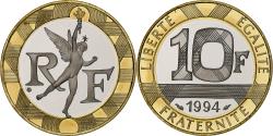 World Coins - France, 10 Francs, Génie, 1994, Paris, Série BE / Proof, Bi-Metallic