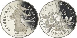 World Coins - Coin, France, Semeuse, 5 Francs, 1998, Paris, Proof, , Nickel Clad