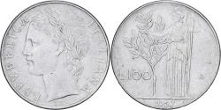 World Coins - Italy, 100 Lire, 1957, Rome, Stainless Steel, , KM:96.1