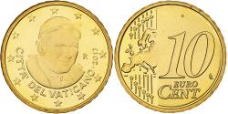 World Coins - VATICAN CITY, Benedict XVI, 10 Euro Cent, 2013, Rome, Proof, Brass,