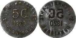World Coins - France, Société des Commerçants - Dunkerque, 5 Centimes, 1920, Iron