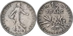 World Coins - France, Semeuse, 1/2 Franc, 1966, Paris, , Nickel, KM:931.1