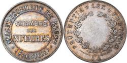 World Coins - France, Token, Chambre des Notaires de Brest, AU(50-53), Silver, Lerouge:65