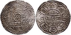 World Coins - Nepal, Girvan Yuddha Vikrama, 1 Mohar, 1736 (1814), Silver, , KM:529