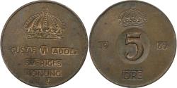World Coins - Sweden, Gustaf VI, 5 Öre, 1967, Stockholm, Bronze,