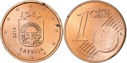 World Coins - Latvia, Euro Cent, BU, 2014, Karlsruhe, Copper Plated Steel,