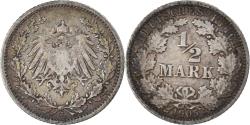 World Coins - Coin, GERMANY - EMPIRE, 1/2 Mark, 1905