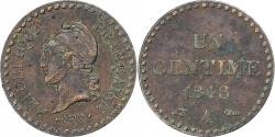 World Coins - France, Centime, Dupré, 1848, Paris, Bronze, , Gadoury:84, KM:754