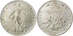 World Coins - Coin, France, Semeuse, 50 Centimes, 1913, Paris, , Silver, KM:854