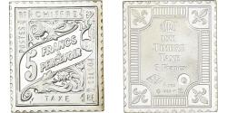 World Coins - France, Medal, Timbre Taxe 5 Francs, 1982, Silver,