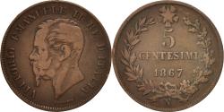 World Coins - Coin, Italy, Vittorio Emanuele II, 5 Centesimi, 1867, Naples, , Copper