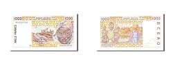 World Coins - Banknote, West African States, 1000 Francs, 1997, Undated, KM:911Sa, UNC(65-70)