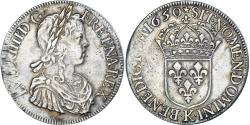 World Coins - Coin, France, Louis XIV, Écu à la mèche longue, 1650, Bordeaux, Variety