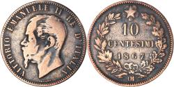 World Coins - Coin, Italy, Vittorio Emanuele II, 10 Centesimi, 1867, Strasbourg,