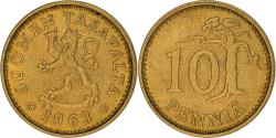 World Coins - Coin, Finland, 10 Pennia, 1963, , Aluminum-Bronze, KM:46