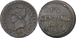 World Coins - France, 1 Centime, Dupré, AN 6, Paris, Copper, , Gadoury:76