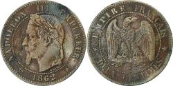 World Coins - Coin, France, Napoleon III, Napoléon III, 2 Centimes, 1862, Strasbourg, warp