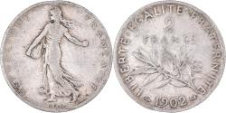 World Coins - Coin, France, Semeuse, 2 Francs, 1902, Paris, , Silver, KM:845.1