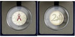 World Coins - France, 2 Euro, World AIDS Day, Proof, Colorized, 2014, MDP, Bi-Metallic