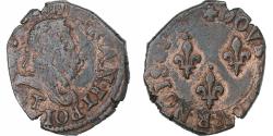 World Coins - France, Henri III, Double Tournois, 1585, Nantes, Copper, , Gadoury:455