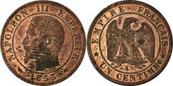 World Coins - Coin, France, Napoleon III, Napoléon III, Centime, 1855, Paris,