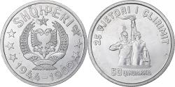 World Coins - Albania, 50 Qindarka, 1969, Rome, Aluminum, , KM:47