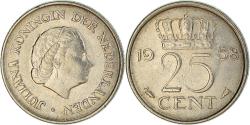 World Coins - Coin, Netherlands, Juliana, 25 Cents, 1958, , Nickel, KM:183