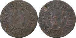 World Coins - France, Henri III, Denier Tournois, 1584, Uncertain mint, Copper,