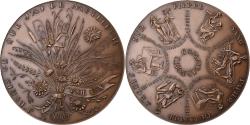 World Coins - France, Medal, Voeux, Poésie, 1968, Bronze, Devigne,
