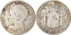 World Coins - Coin, Spain, Alfonso XIII, Peseta, 1902, Madrid, , Silver, KM:706