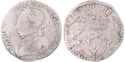 World Coins - Coin, France, Charles IX, Teston aux 2 C couronnés, 1562, La Rochelle